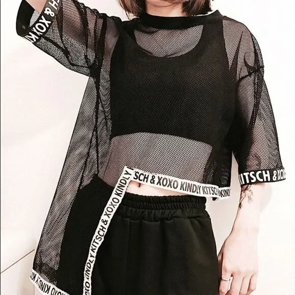 Sheer Black Top Size M - Picture 5 of 8